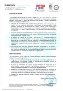 Política de calidad