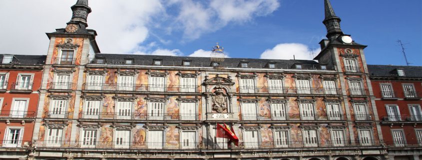 recalce de la Casa de la Panadería de la Plaza Mayor en Madrid